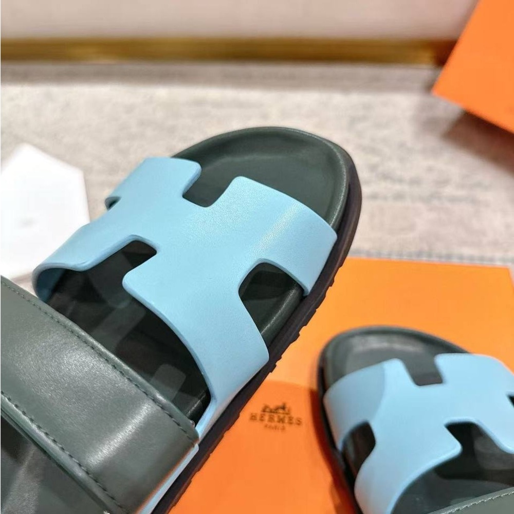 Stylish Blue and Gray Sandals